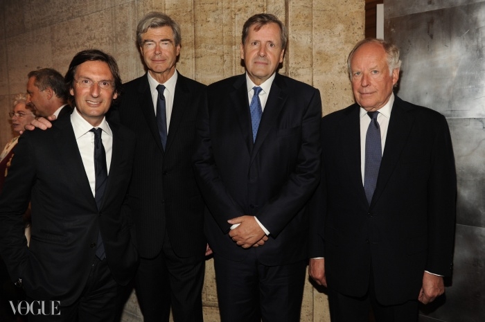 펜디 CEO인 피에트로 베카리, LVMH의 부사장 피에르 고데, 프랑스 대사 알렝 르 로이, 그리고 니콜라 불가리. ⓒ SGP