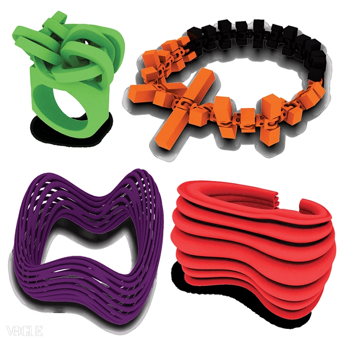 3D 프린터로만 제작 가능한 독특한 디자인의 원더뤽 액세서리들.