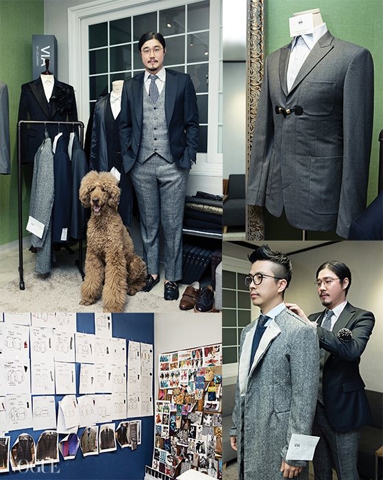 디자이너 이정기는 시그니처 브랜드로 이번 서울 패션 위크에 첫 출전했다. 남자들만이 누릴 수 있는 테일러드 수트의 쾌락, 탐미적 비스포크 문화를 제안하는 중.