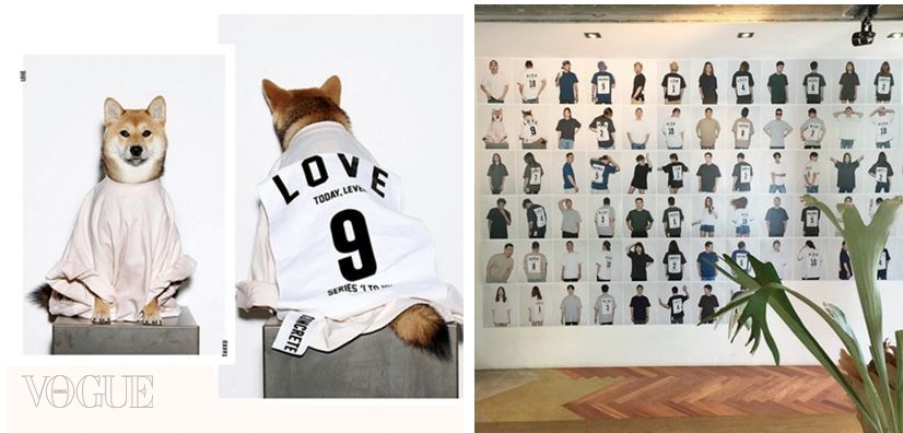 스튜디오 콘크리트에서 기획한 원투텐 티셔츠를 위해 모인 서울 멋쟁이들. 여기엔 이 집단에서 키우는 강아지도 포함돼 있다.