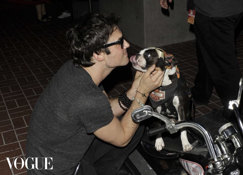 EXCLUSIVE: Ian Somerhalder loves dog kisses