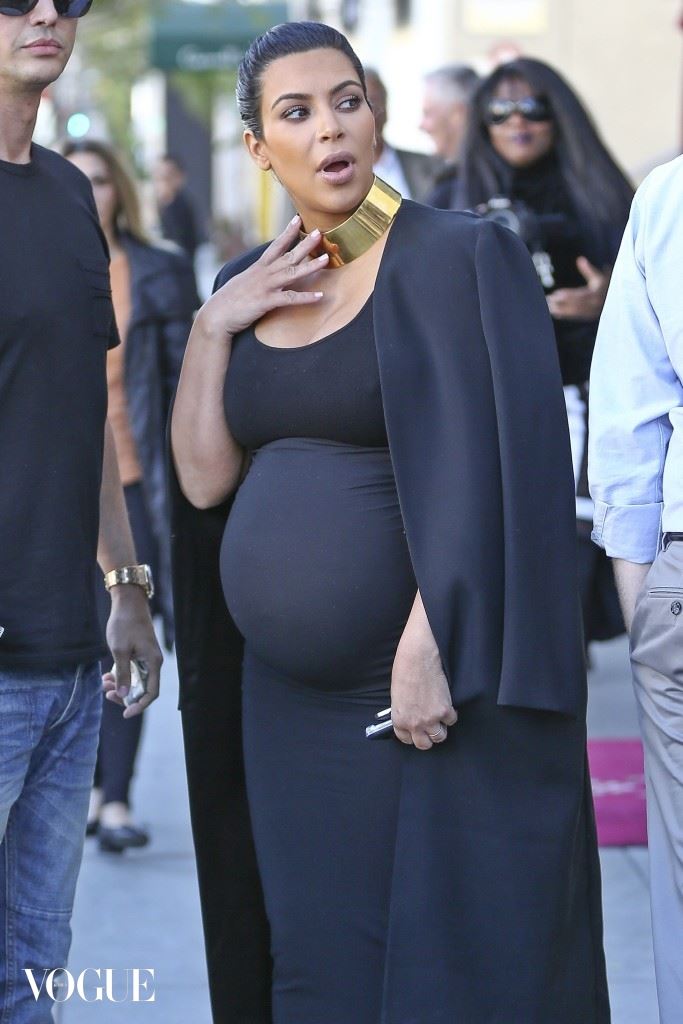 Kim Kardashian out in Beverly Hills in her Signature Monochrome Emsemble