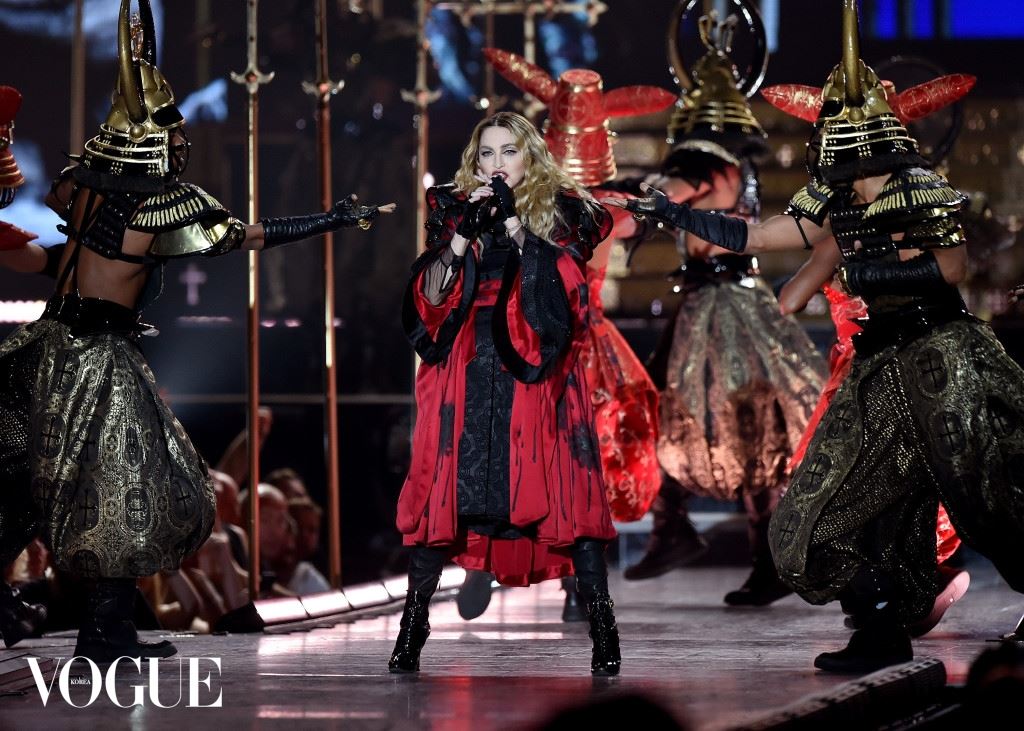LONDON, ENGLAND - DECEMBER 01:  Madonna performs at the O2 as part of her 'Rebel Heart' world tour at The O2 Arena on December 1, 2015 in London, England.  (Photo by Gareth Cattermole/Getty Images)