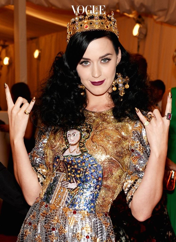 NEW YORK, NY - MAY 06:  Katy Perry attends the Costume Institute Gala for the "PUNK: Chaos to Couture" exhibition at the Metropolitan Museum of Art on May 6, 2013 in New York City.  (Photo by Dimitrios Kambouris/Getty Images)