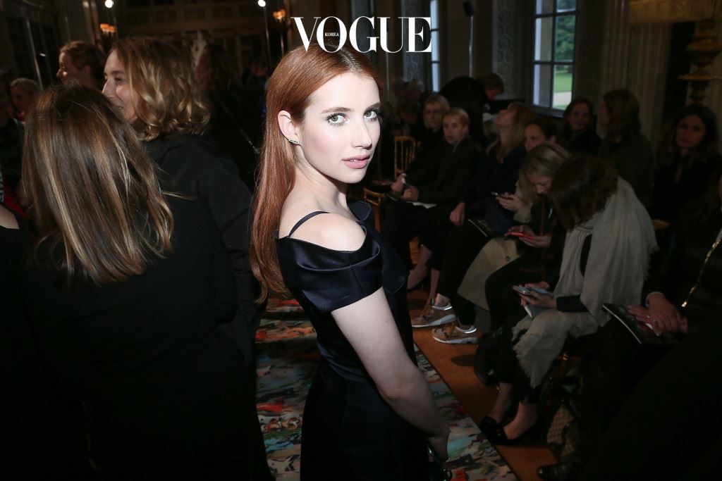 WOODSTOCK, ENGLAND - MAY 31:  Emma Roberts attends the Dior Cruise Collection show 2017 at Blenheim Palace on May 31, 2016 in Woodstock, England.  (Photo by Victor Boyko/Getty Images for Dior)