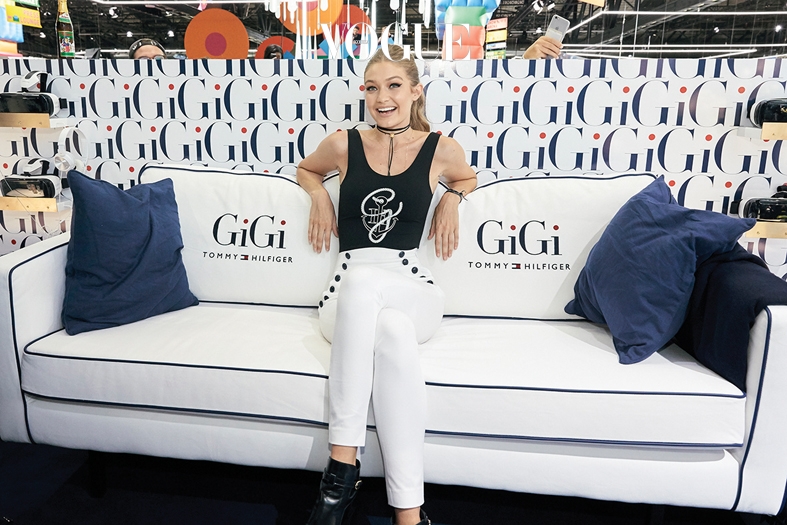 Gigi Hadid wearing TommyxGigi Collaborative Collection Image 5