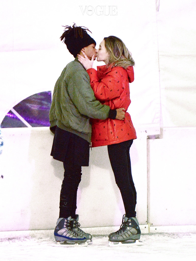 EXCLUSIVE: Jaden Smith and girlfriend Sarah Snyder were spotted locking lips while ice skating in Los Angeles, CA. Pictured: Jaden Smith, Sarah Snyder Ref: SPL1242548  070316   EXCLUSIVE Picture by: Sharpshooter Images / Splash Splash News and Pictures Los Angeles:310-821-2666 New York:212-619-2666 London:870-934-2666 photodesk@splashnews.com 