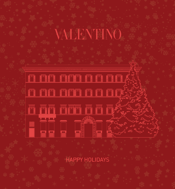 Valentino발렌티노의 크리에이티브 디렉터인 피엘파올라 피춀리가 디자인한 E-card.