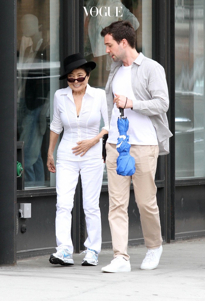 Yoko Ono pictured shopping in the Meatpacking District with a friend. Pictured: Yoko Ono Ref: SPL399672  300512   Picture by: SWAP / Splash News Splash News and Pictures Los Angeles:310-821-2666 New York:212-619-2666 London: 870-934-2666 photodesk@splashnews.com 