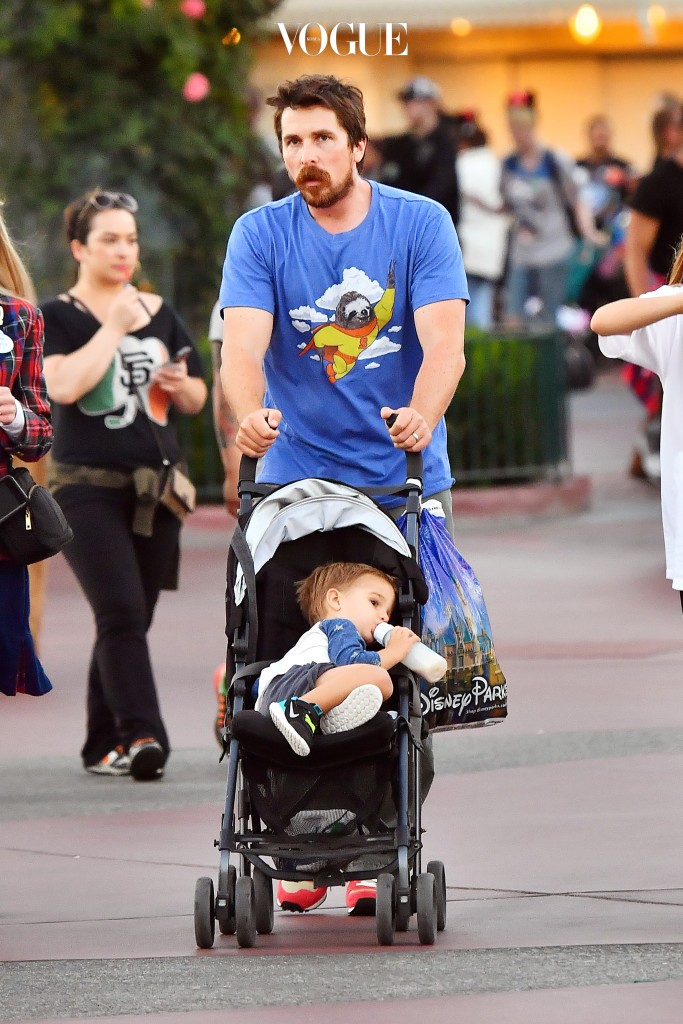 Christian Bale and wife Sibi spent the day with their children Emmaline and Joseph at Disneyland in California.  Pictured: Christian Bale, Sandra Blaic, Emmaline Bale and Joseph Bale Ref: SPL1368582  121016   Picture by: Sharpshooter Images /Splash Splash News and Pictures Los Angeles:310-821-2666 New York:212-619-2666 London:870-934-2666 photodesk@splashnews.com 