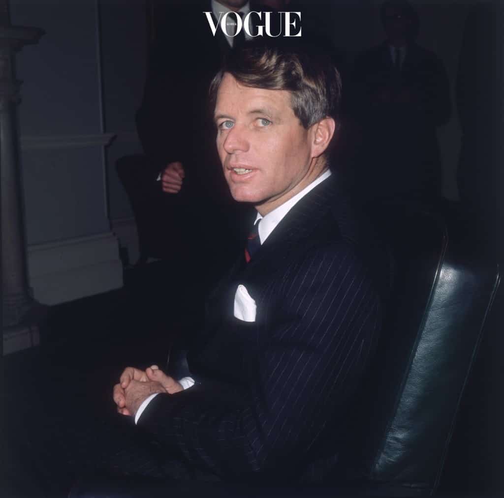 Senator Robert Kennedy (1925 - 1968), candidate for the Presidential nomination of the Democratic Party and brother of the late President John F Kennedy, during a visit to London, May 1967. (Photo by Fox Photos/Hulton Archive/Getty Images)