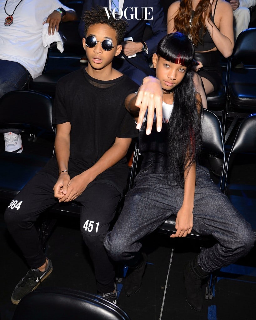 NEW YORK, NY - AUGUST 25: Jaden Smith and Willow Smith attend the 2013 MTV Video Music Awards at the Barclays Center on August 25, 2013 in the Brooklyn borough of New York City.  (Photo by Larry Busacca/Getty Images for MTV)