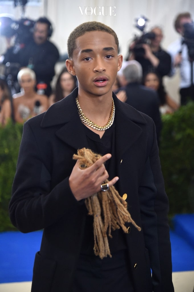 NEW YORK, NY - MAY 01: Jaden Smith attends the "Rei Kawakubo/Comme des Garcons: Art Of The In-Between" Costume Institute Gala at Metropolitan Museum of Art on May 1, 2017 in New York City.  (Photo by Theo Wargo/Getty Images For US Weekly)