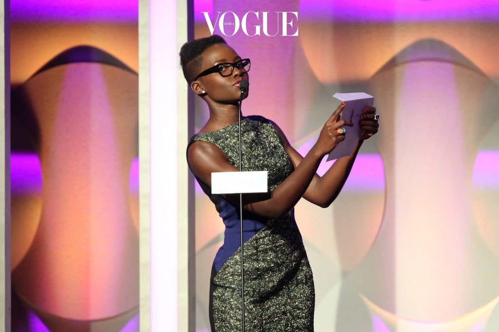 BEVERLY HILLS, CA - APRIL 12:  Actress Lupita Nyong'o speaks onstage during the 25th Annual GLAAD Media Awards at The Beverly Hilton Hotel on April 12, 2014 in Beverly Hills, California.  (Photo by Gabriel Olsen/Getty Images)