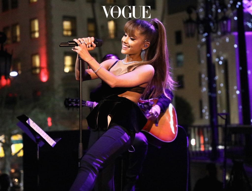 BEVERLY HILLS, CA - OCTOBER 13:  In this handout photo provided by Jones Crow, Ariana Grande attends Tiffany & Co.'s unveiling of the newly renovated Beverly Hills store and debut of 2016 Tiffany masterpieces at Tiffany & Co. on October 13, 2016 in Beverly Hills, California.  (Photo by Handout/Getty Images)