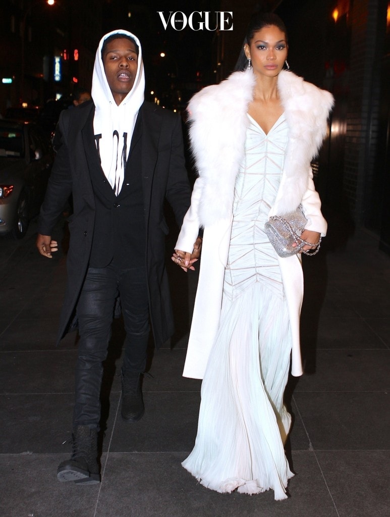 Asap Rocky was spotted out with girlfriend Chanel Iman on a NYC date night. Pictured: Asap Rocky and Chanel Iman Ref: SPL657675  251113   Picture by: 247PapsTV / Splash News Splash News and Pictures Los Angeles:310-821-2666 New York:212-619-2666 London:870-934-2666 photodesk@splashnews.com 