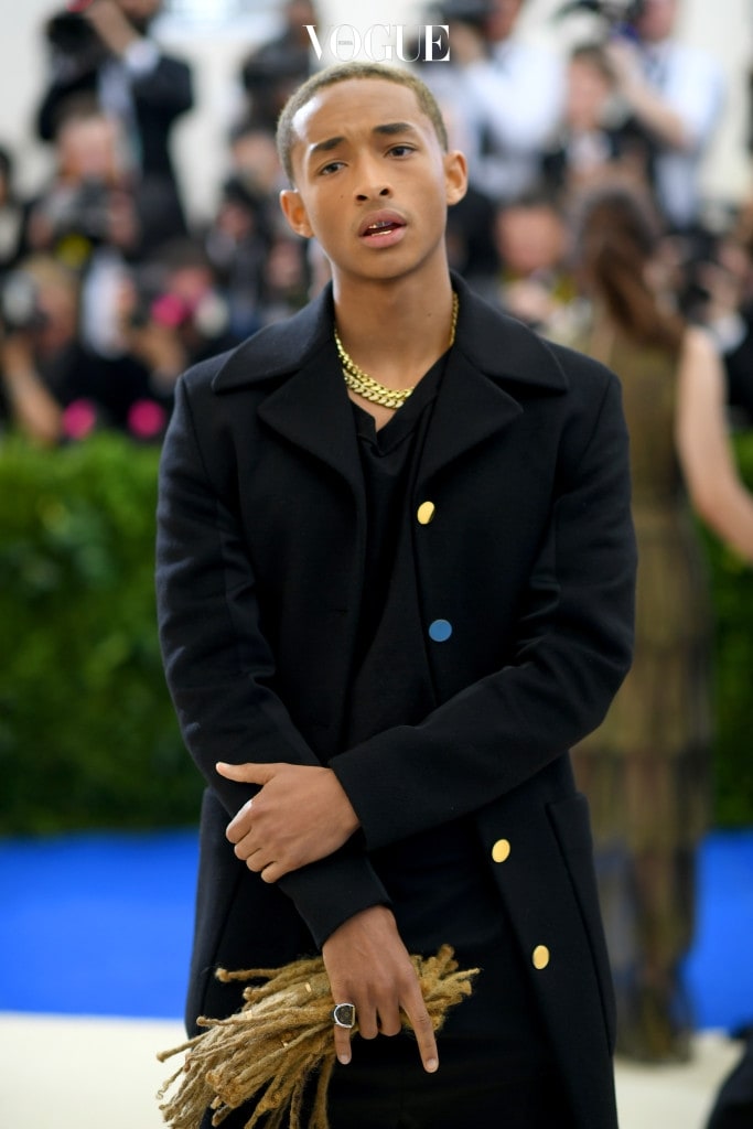 NEW YORK, NY - MAY 01: Jaden Smith attends the "Rei Kawakubo/Comme des Garcons: Art Of The In-Between" Costume Institute Gala at Metropolitan Museum of Art on May 1, 2017 in New York City.  (Photo by Dimitrios Kambouris/Getty Images)