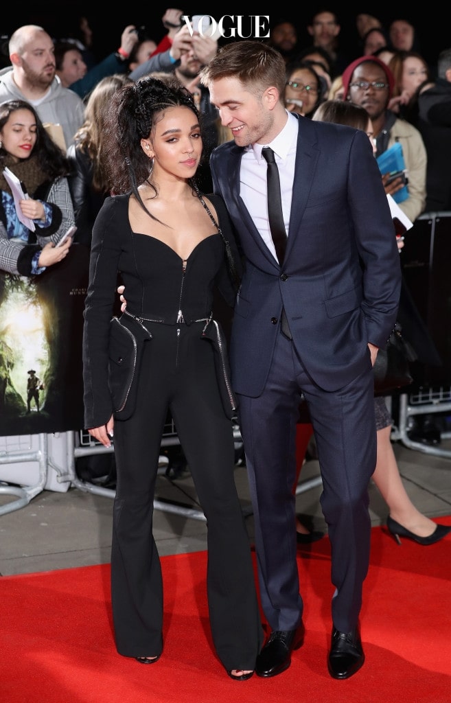 LONDON, ENGLAND - FEBRUARY 16:  FKA Twigs and Robert Pattinson arrive at 'The Lost City of Z' UK premiere at the British Museum on February 16, 2017 in London, United Kingdom.  (Photo by Chris Jackson/Getty Images)