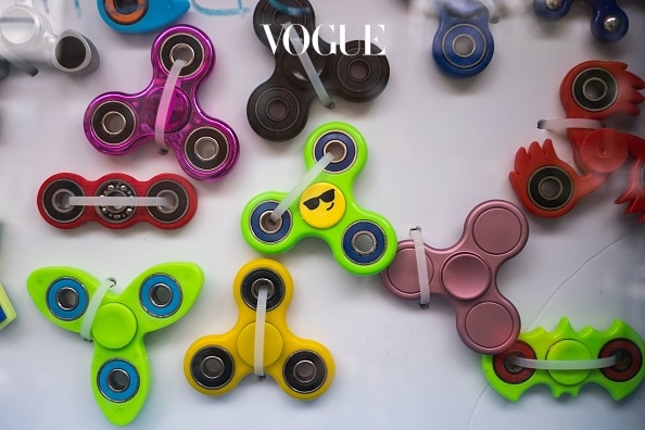 NEW YORK, NY - MAY 5: Fidget spinners are displayed for sale in a window of a toy shop, May 5, 2017 in the Brooklyn borough of New York City. Fidget spinners have become the latest toy sensation and some schools have banned them because they've become a distraction. (Photo by Drew Angerer/Getty Images)