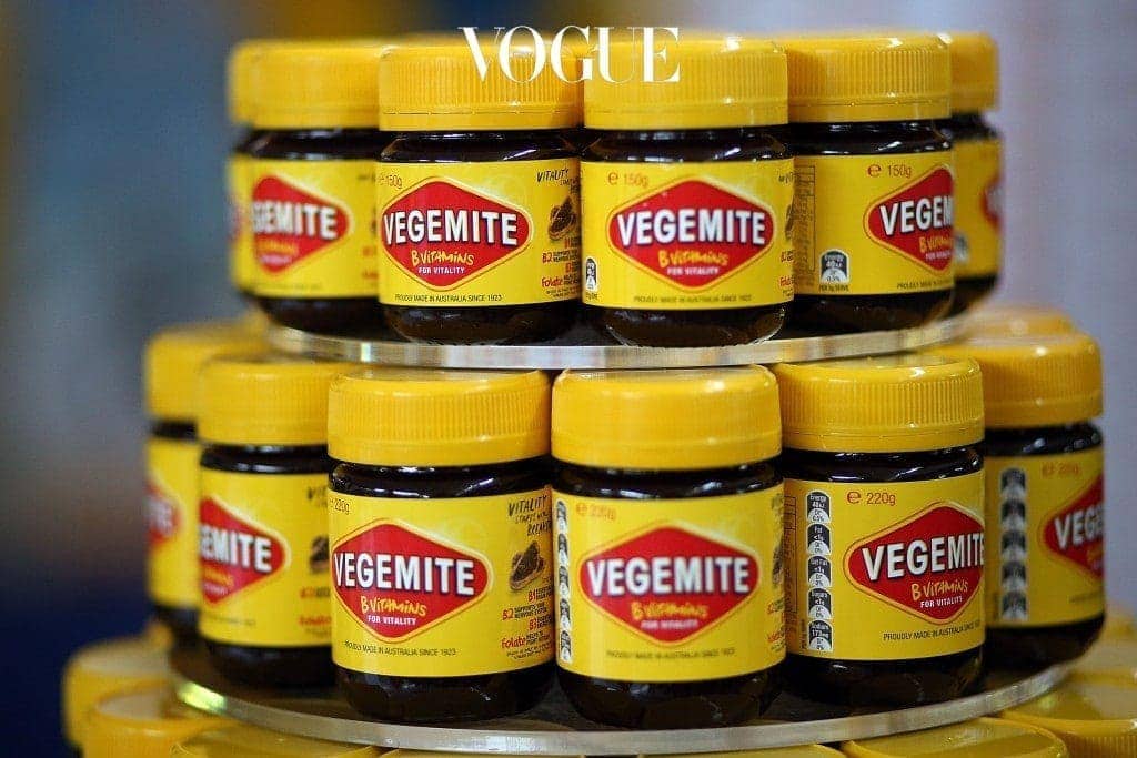 MELBOURNE, AUSTRALIA - OCTOBER 24: Jars of Vegemite are seen during a press call to celebrate the Vegemite brand's 90th year at the Vegemite factory on October 24, 2013 in Melbourne, Australia. (Photo by Graham Denholm/Getty Images)