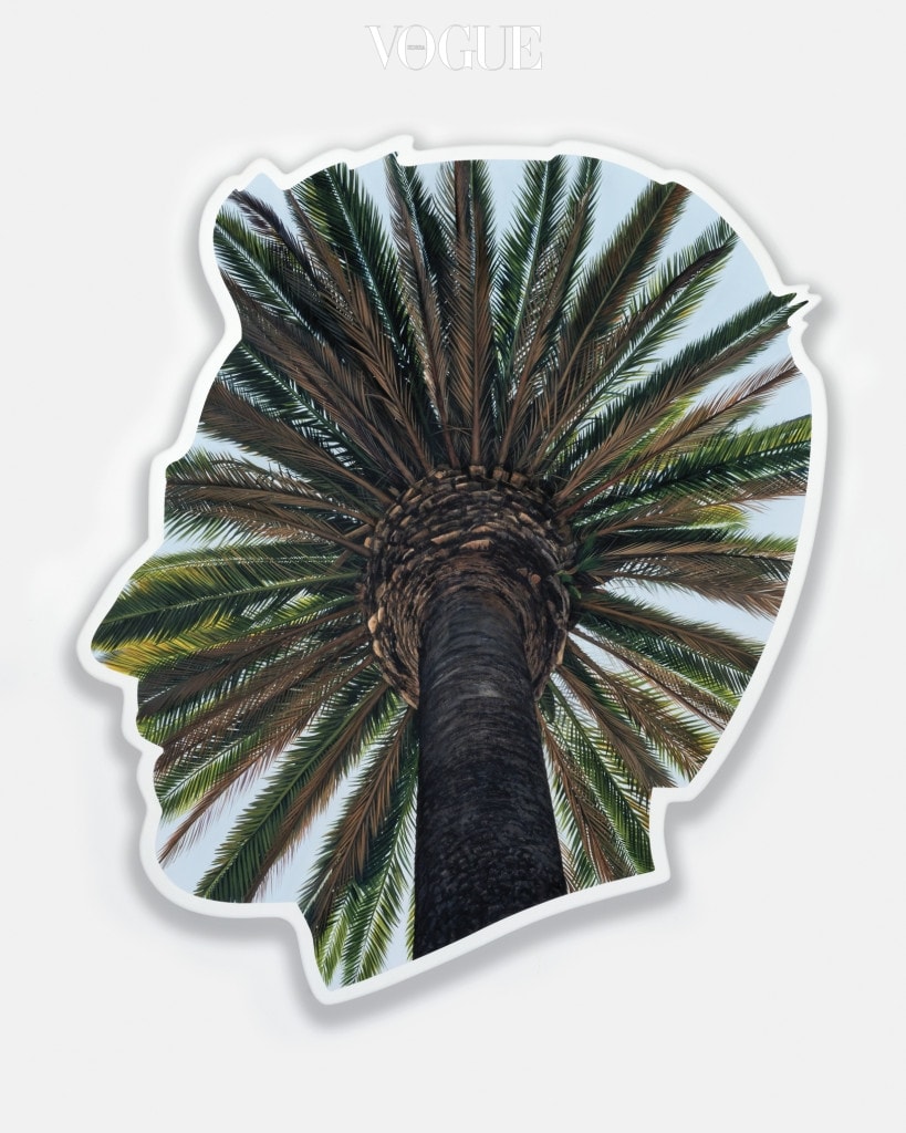 Self-Portrait (Palm Tree), 2014, Acrylic and bondo on fiberglass. Photo by Joshua White
