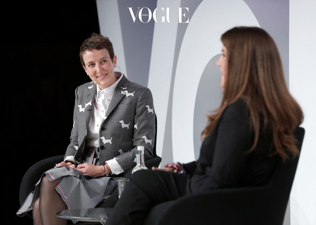 Oxfordshire, ENGLAND - NOVEMBER 30:  Sarah Andelman and Rachel Shechtman speak on stage during #BoFVOICES on November 30, 2017 in Oxfordshire, England.  (Photo by John Phillips/Getty Images for The Business of Fashion )