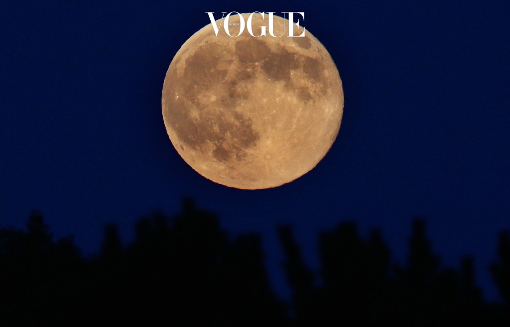 SPENCER, NY - AUGUST 10:  A supermoon rises through the trees on August 10, 2014 in Spencer, New York.  In the second supermoon or perigee moon as it is also known of the summer, the moon appears 30 percent brighter and 14 percent bigger than normal.  (Photo by Tom Pennington/Getty Images)